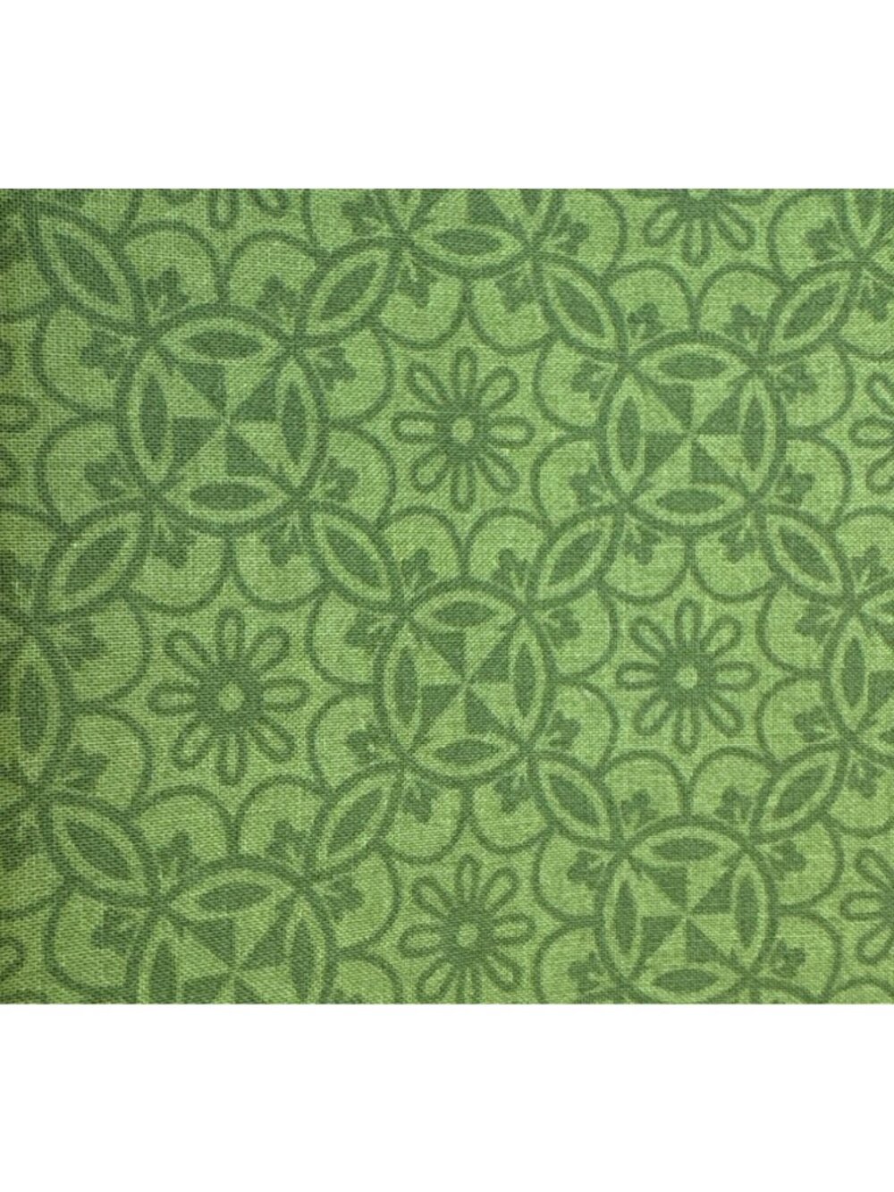 Benartex Home Grown Fabric Nancy Halvorsen Green Floral Print 35" x 44" Cotton Q